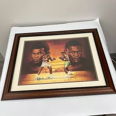 Muhammad Ali & Joe Frazier Signed Large 16x20 Ron Lewis Litho Photo PSA DNA COA • $1499