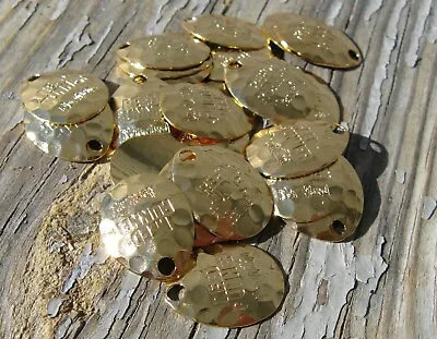 Size 1.5 Gold Hammered Raindrop Pattern Blades- Lot Of 50 C1 • $9.99