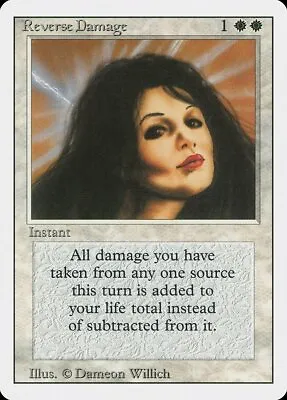 Reverse Damage Revised HEAVILY PLD White Rare MAGIC THE GATHERING CARD ABUGames • $1.79