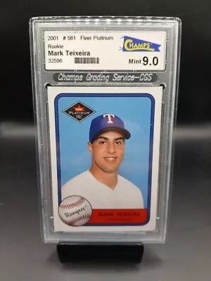 Mark Teixeira 2001 Fleer Platinum Rookie Texas Rangers #561 CHAMPS 9 MINT  • $0.99