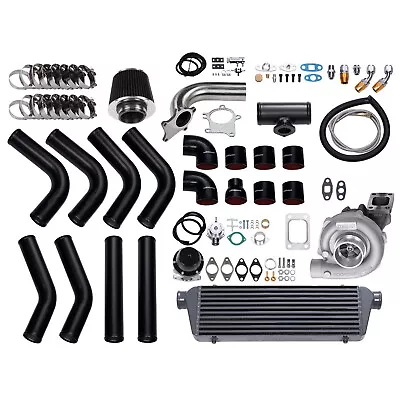 T04E Turbo Kit Wastegate+Intercooler+Piping Kit For BMW E36 E46 325I 328I M3 I6 • $642.29