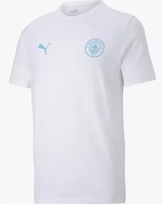Manchester City FC Kids White T-Shirt 13-14 YRS - Man City - Free Post • £10.99