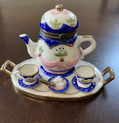 Miniature Tea Set Trinket Box • $15