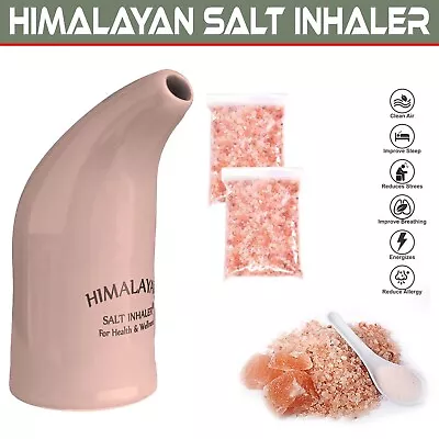 Salt Breath Therapy Pipe Inhaler Natural Himalayan Asthma Improve With Salt CE U • £10.99