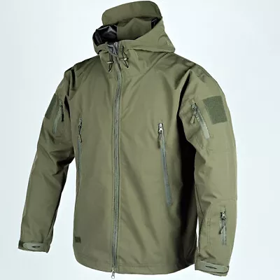 Mens Jacket Casual Tactical Military Work Waterproof Full Zip Solid Coat US • $29.44