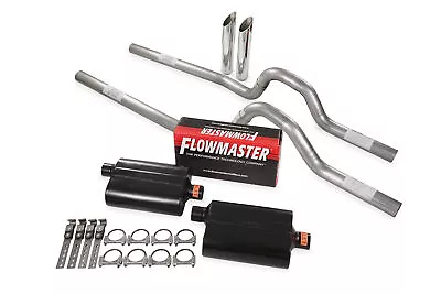 Dual Exhaust Kit 2.5  Flowmaster Super 40 Rear Exit SW T 73-80 GM C/K 10 1/2 Ton • $479.99