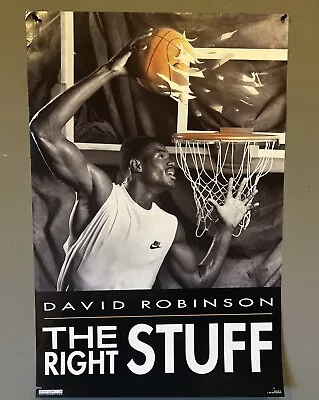 David Robinson Right Stuff 1990 NBA Poster 21 X31  San Antonio Spurs Vtg • $10