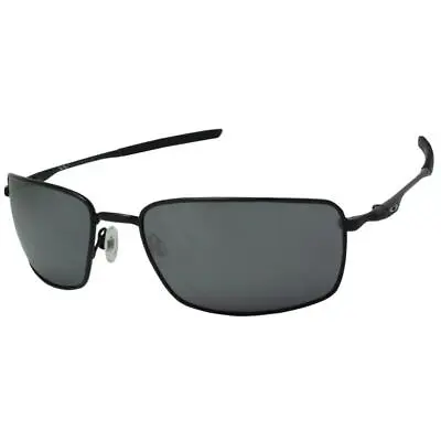 $199.99 • Buy Oakley OO 4075-01 Square Wire Polished Black Iridium Lens Mens Metal Sunglasses
