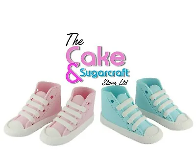 Edible Booties Baby Shower High Tops Converse Trainers Cake Topper • £13.63