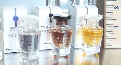 ♡Yves ROCHER: IRIS NOIR-VANILLE NOIR-VOILE D'AMBRE EDP 5ml Box MINI SIZE Select • $37.95