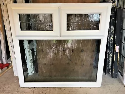 Lead Lined UPVC Double Glazed Window OBSCURE 2 Openers- H 116.5 X W 121.5 -MJ117 • £115