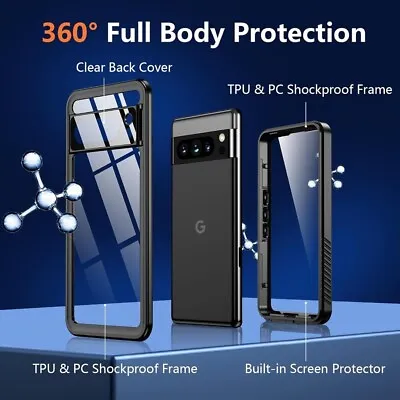 Case For Google Pixel 8/7A/8Pro/7 Front & Back Full Body Protection Phone Cover • £8.95