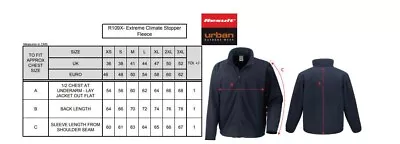 Extreme Climate Stopper Fleece Result Urban Outdoor R109X Unisex Navy Large #P6 • $37.27