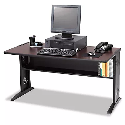 Safco Computer Desk W/ Reversible Top 47-1/2w X 28d X 30h Mahogany/Medium • $308.53