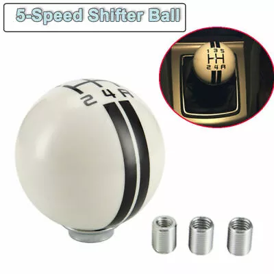 5-speed Gear Shift Knob Shifter Boot Lever White FIT Ford Shelby Mustang GT500 • $19.28