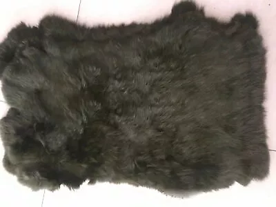 Soft Black Genuine Natural Rabbit Skin Fur Pelt Leather Hide Crafts Decor Native • $9.99