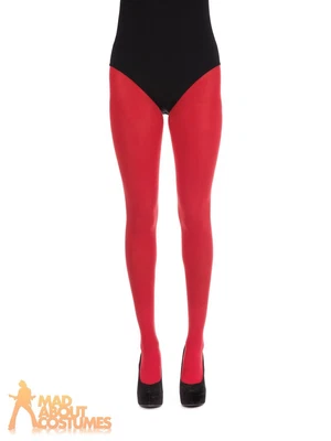 £4.25 • Buy Ladies Red Tights Santa Elf Christmas Halloween Fancy Dress Costume Accessory 