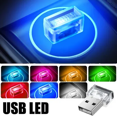 1PC Mini RGB USB Car Interior LED Light Neon Ambient Atmosphere Lamp-Accessories • $1.45