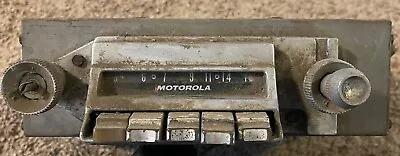 Vintage MOTOROLA Car AM Radio Model Knob & Button Chrome Face • $45