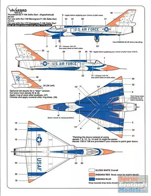 WBD72014 1:72 Warbird Decals - F-106 Delta Dart Thunderbirds What If Scheme • $21.49