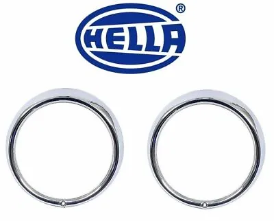 $57.97 • Buy Set Of 2 For VW Headlight Chrome Trim Ring Bug Bus Thing Type 3 Hella