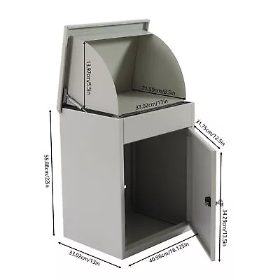 Large Parcel Package Delivery Drop Box Home Porch Lockable Mailbox Wall Mounted • $116.85