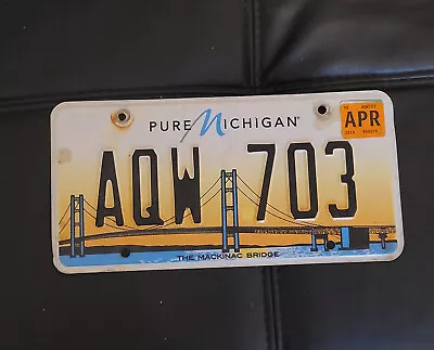 Pure Michigan Mackinac Bridge License Plate Auto Number Fl Car Auto Tag # Aqw703 • $14.99