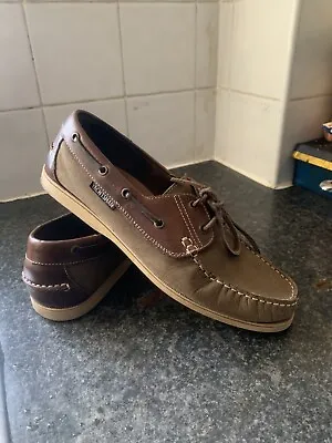 Men’s Yachtsman Boat Shoes Brown Size 11 • £22