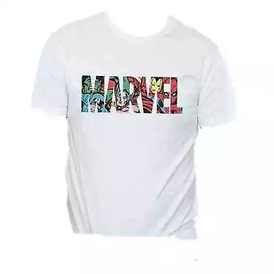 Superhero Marvel Men's Comic White T-Shirt Size Large • £8.99