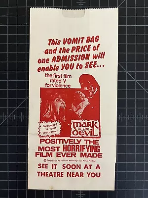 Mark Of The Devil - Official Vomit Bag - Luckily UNUSED • $8