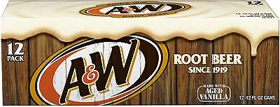 A&W Root Beer Org. 12 Oz. (355 ML) - Pack Of 12 Cans- BEST BEFORE JULY 2024 • £17.99