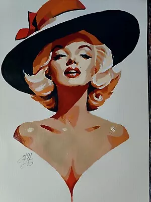Minimalistic Acrylic Poster Portrait Of Marilyn Monroe Handmade • $85
