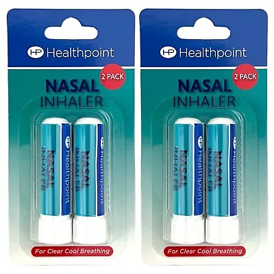 4x Nasal Inhaler Nasal Stick Relief From Catarrh Blocked Nose Sinuses Congestion • £4.29