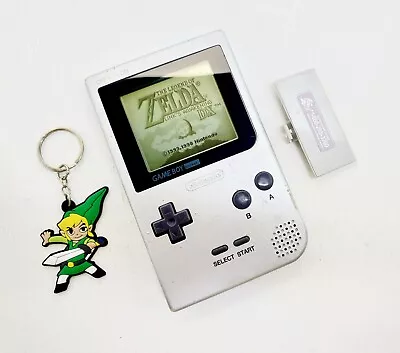 Nintendo MGB-001 Game Boy Pocket Silver Cleans & Tested New Lens #299 • $79.99