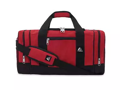 Everest Unisex Sporty Gear Duffel Bag - Large Red • $25.06