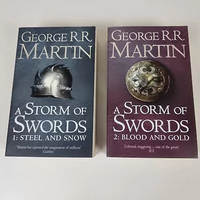 2x A Storm Of Swords Part 1 & 2 By George R. R. Martin Paperback Game Of Thrones • $21.99