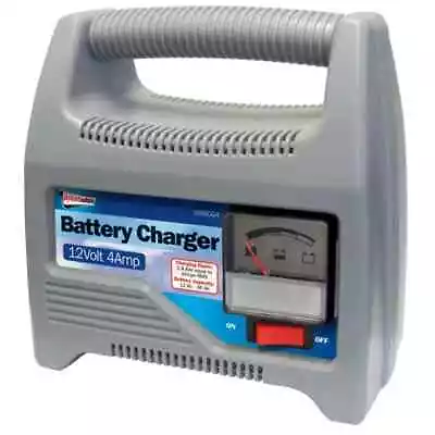 12 Volt Battery Charger 4 Amp Car Van Bike Motorhome Compact Lead Acid Battery • £19.99