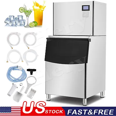 550Lbs/24H Commercial Cube Nugget Ice Maker Countertop Machine W/ 440lbs Storage • $1608.55