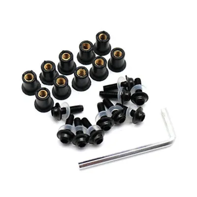 For Motorcycle  Windscreen Windshield Fairing Well Nuts Bolts Screw 10x M5 • $7.79