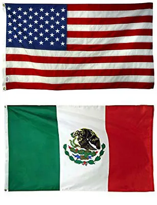 12x18 12 X18  Wholesale Combo USA American & Mexico Mexican Flag Grommets  • $12.88