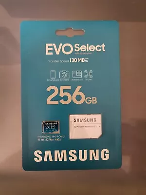 BRAND NEW - Samsung EVO Select 256GB MicroSD Memory Card 130MB/s FHD And 4K UHD • $35