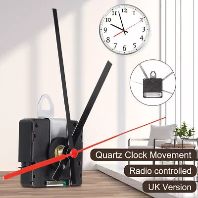 Radio Controlled Quartz Clock Movement Mechanism UK MSF Signal Automatic Setting • £12.19