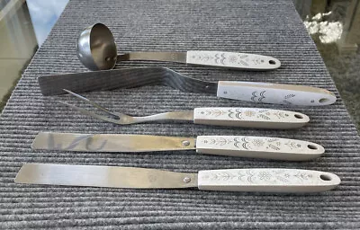 Flint Harvest Wheat Arrowhead Stainless Steel Serving 5 Pc Set Utensil Set • $29.99