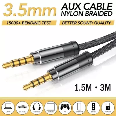 AUX Cable 3.5mm Audio Male To Male Extension Auxiliary Cord For MP3 Car Phone AU • $8.95