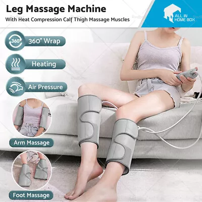 Leg & Foot Massager With Heat Compression Calf Thigh Massage Muscles Relax Wraps • $86.99