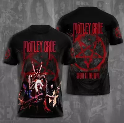 HOT 2024 Motley Crue T-Shirt Music Band Shirt Short Sleeve Unisex Size S-5XL • $7.99
