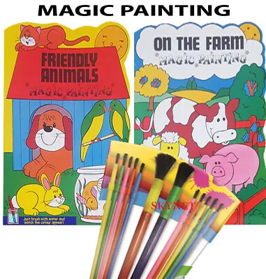 Xlarge Magic Painting Colouring Art Books For Children No Mess Just Use Water    • £3.99