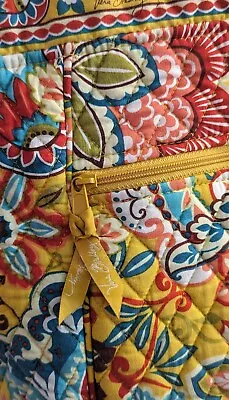 Vera Bradley Retired Provincial Yellow Shoulder Bag Tote Purse Top Zipper • $18.50