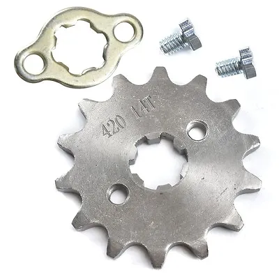 420 14T 17mm Front Chain Sprocket 50cc 70cc 90cc 110cc 125cc Pit Dirt Bike ATV • $9.88