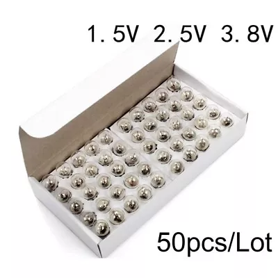 (50pcs/lot) E10 DC1.5V/2.5V/3.8V 0.3A Warm White Bulb Light Miniature Screw Base • $10.98